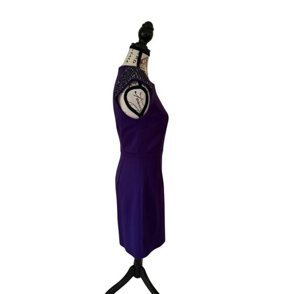 Cynthia Steffe Dress Plum Purple Dress with Studded Accents - Size 4 - Picture 6 of 9